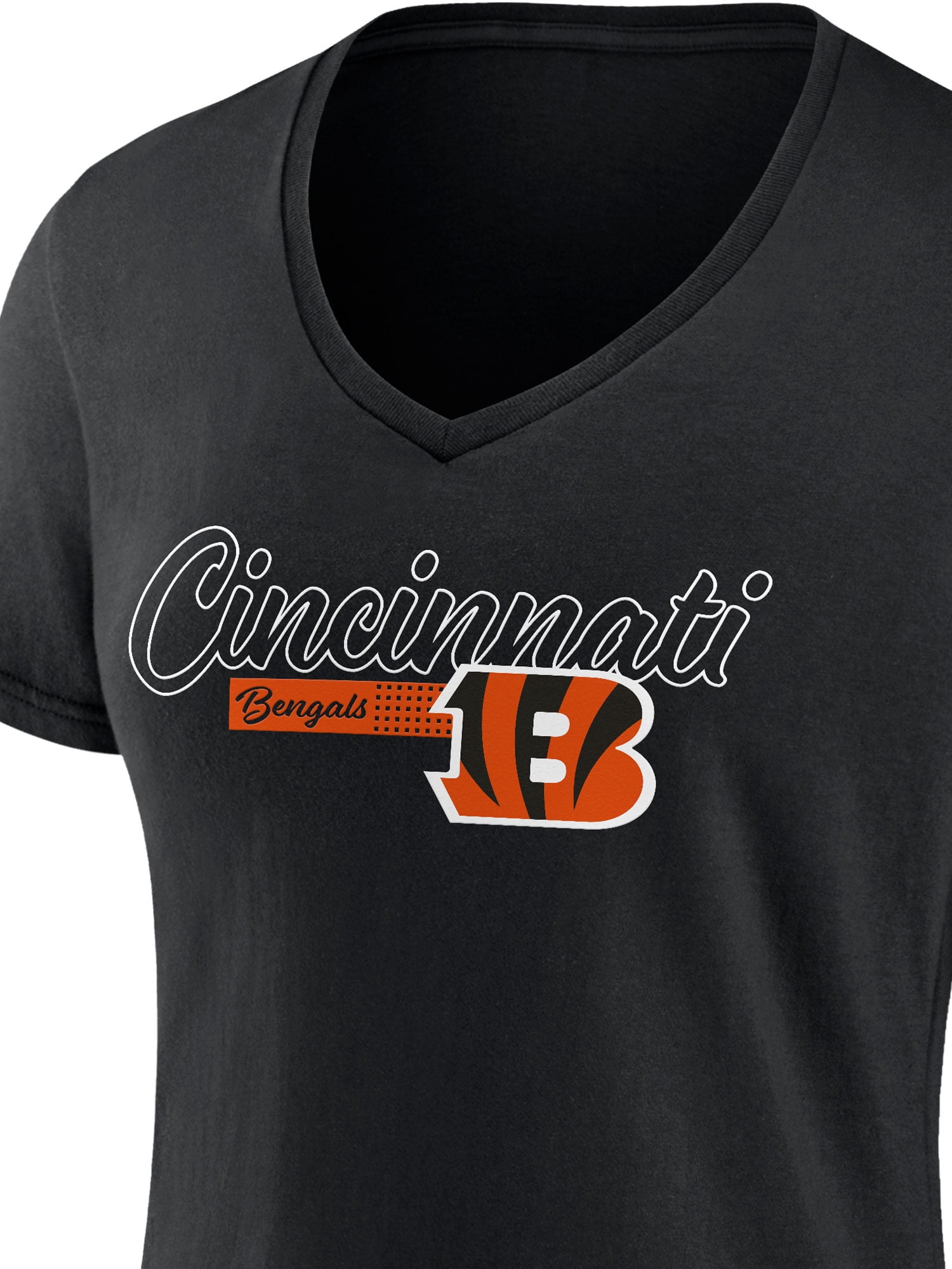 NFL Cincinnati Bengals Women's Cotton Black Short Sleeve T-Shirt