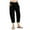 Black, variant on Capri Pants for Women 2026 Summer Elastic High Waist Drawstring Straight Leg Loose Casual Cropped Pants with Pockets