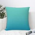 thumbnail image 4 of Honeii Teal Turquoise Print Throw Pillow, Square Decorative Pillow Forms Soft Fluffy Plump Pillow Decorative Pillow Inserts,Couch Pillows-18"x18", 4 of 7