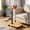 Natural Wood, variant on VECELO C-Shaped TV Tray Table, Adjustable Height 360° Swivel Snack Table with 4 Rolling Wheels for Sofa Bed Small Spaces, Walnut