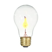 Way to Celebrate Halloween Clear Light Bulb, with Flickering Orange Flame, 1-Watt, 120 Volts