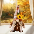 thumbnail image 4 of Thanksgiving Gnome Figurine Decor - Handmade Sunflower & Maple Leaf Dwarf Doll, Soft Fabric Durable Holiday Tabletop Ornament for Home, Dining, Classroom Decorations, 4 of 6