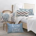 thumbnail image 4 of Funda de almohada de lino geométrica, cubierta de cojín de sofá, decoración del hogar, se puede personalizar para usted, azul Lago, blanco, 30x50, 40x60, 4 of 4