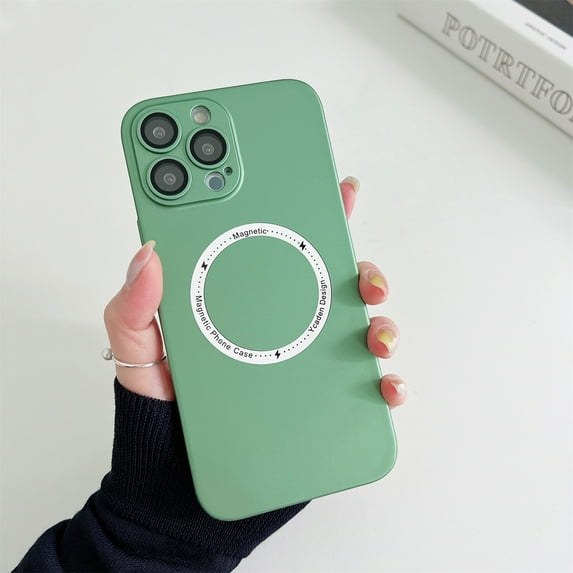 Jiahe Cover For iPhone 14 Pro Max,Slim Hybrid Shockproof Camera Lens Protection Magnetic MagSafe Case Cover,For iPhone 14 Pro Max,Green