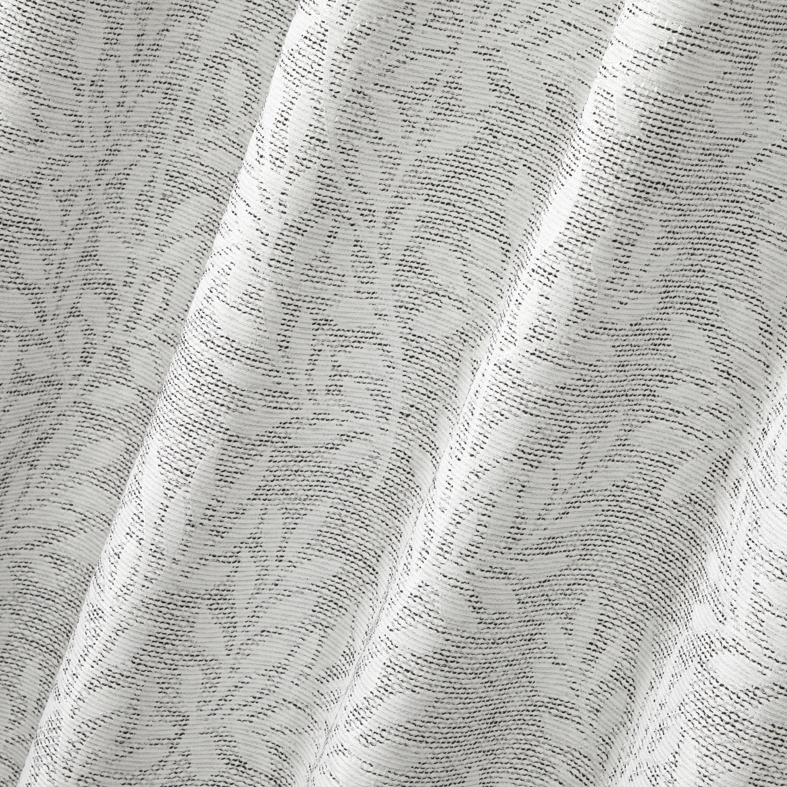 Mainstays Blackout Curtain Printed Jacquard Panel Pair, Set of 2 Ready Made Curtains, Silver Botanical, 37" W x 95" L