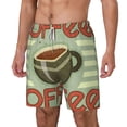 thumbnail image 2 of Balery Retro Cover For Coffee Mens Swim Trunks Swim Shorts for Men Quick Dry Inseam Beach Shorts with Compression Liner Pocket-Large, 2 of 9