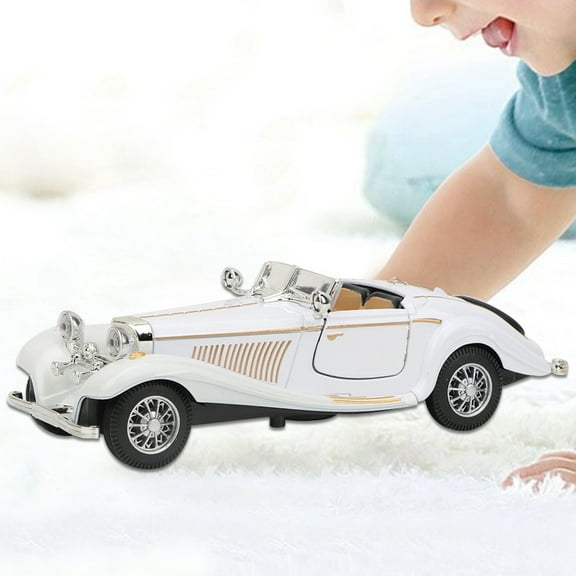 Vintage Child Kid High Simulation Sound Light Pull Back Car Toy Alloy Vehicle