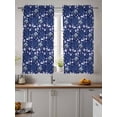thumbnail image 2 of Coastal Turtle Curtains 54 Inch Length,Sheer Curtains for Bedroom Living Room Window Blue Ocean Starfish Retro Coral Shell Rod Pocket Voile Drapes Kitchen Curtains Small Half Window 52"x54" 2 Panels, 2 of 7