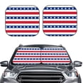 thumbnail image 2 of Haiem American Patriotic Stars And Stripes Car Windshield Sun Shade (2 Pieces) Foldable Windshield Sun Shade Car Accessories for Truck SUV Pickup-Medium, 2 of 7
