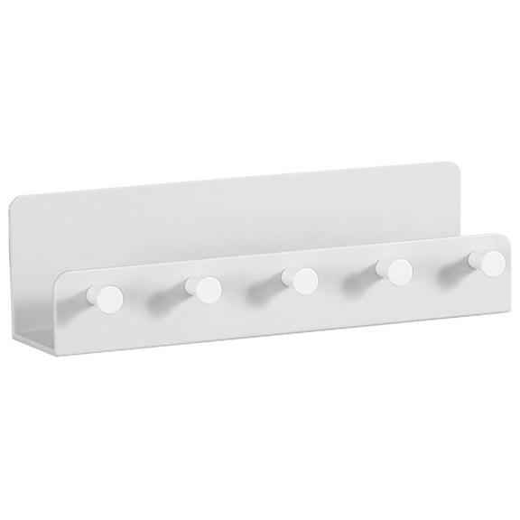 PAMINGONO Wall Key Holders 1Set with Shelf for Mail and Small Items in White PP Compact