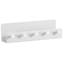 PAMINGONO Wall Key Holders 1Set with Shelf for Mail and Small Items in White PP Compact