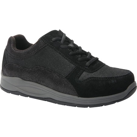 

Women s Drew Tuscany Sneaker Black Leather/Nylon 6.5 WW