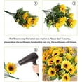 thumbnail image 3 of Artificial Sunflower Bouquets,2 Bunches Fake Wildflowers for Baby Shower Home Wedding Spring Decor, Bride Holding Flowers,DIY Garden Craft Art Decor, 3 of 5