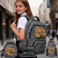 thumbnail image 2 of Pzuqiu Yellow Excavator Boys Backpack 4 Piece 17 Inch Large Capacity School Bookbag with Insulated Lunch Bag Pencil Case Water Bottle Holder Schoolbag for 8-14 Elementary Middle School, 2 of 7