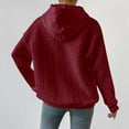 thumbnail image 4 of Baqcunre sweatshirt for women Womens Oversized Hoodies Sweatshirts Fleece Hooded Pullover Tops Sweaters Casual Comfy Fall Fashion Outfits Clothes 2024 Red,L, 4 of 6