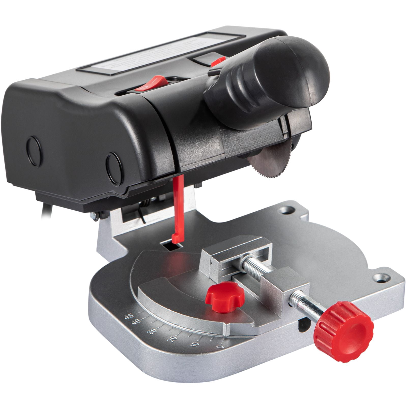 Mini Miter Cut-Off Saw 2-5/16 Inch Blade, 1/2 Inch Cutting Depth, 0-45 Degree Benchtop Chop Saw for Wood Aluminum Copper