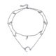 thumbnail image 1 of Moda de doble capa incrustada diamante estrella luna collar mujeres personalidad joyería accesori Romacci Collar, 1 of 7