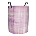thumbnail image 3 of YFYANG Waterproof Laundry Hamper, Watercolor Purple Textured Laundry Basket Oxford Fabric with Handle Foldable, M, 3 of 8