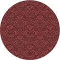 thumbnail image 1 of Ahgly Company Tapis d'Intérieur Lavable à la Machine, Carré, Transitionnel, Rouge Pamplemousse, Tapis de Zone, 3 Pieds Carré, 1 of 7
