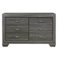 thumbnail image 4 of Lexicon Beechnut 6 Drawers Contemporary Wood Dresser in Gray, 4 of 7
