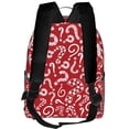 thumbnail image 3 of Lsque Question Marks1 Pattern Backpack – School Travel Canvas Daypack with Ergonomic Padded Straps, Multiple Compartments & Leather Handle, 3 of 5