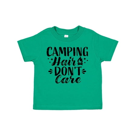 

Inktastic Camping Hair Dont Care with Campfire Gift Toddler Toddler Girl T-Shirt