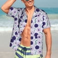 thumbnail image 3 of Fotbe Daisies Flowers Hawaiian Shirt for Men Unisex Summer Beach Casual Short Sleeve Cotton Linen Button Down Shirts-Large, 3 of 5