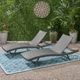 thumbnail image 3 of GDF Studio Eliana Outdoor Wicker Armless Adjustable Chaise Lounges, Set of 2, Gray, 3 of 8