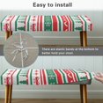 thumbnail image 5 of Whosucclay Christmas Tree Snowflake Bow Print Rectangle Bench Covers Wear Resistant Bench Slipcover Washable Bench Seat Protector Cover for Dining Room, Living Room, Bedroom, Kitchen, Christmas Decor, 5 of 7