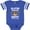 Football Blue and White, variant on Sloths Make Me Happy You Not So Much Boys or Girls Baby Bodysuit