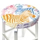 thumbnail image 3 of Balery Zebra Colourful Fundas de asiento para taburete de bar redondo de tela de terciopelo ajustables que protegen de arañazos y manchas para sillas de 14 a 17 pulgadas.-12 inch, 3 of 7