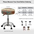 thumbnail image 6 of Psesaysky Round Bar Stool Seat Covers with Vintage Floral Mandala, Set of 2 Polyester Soft Elastic Covers with Stain Resistant for Bar Club Home, 6 of 6