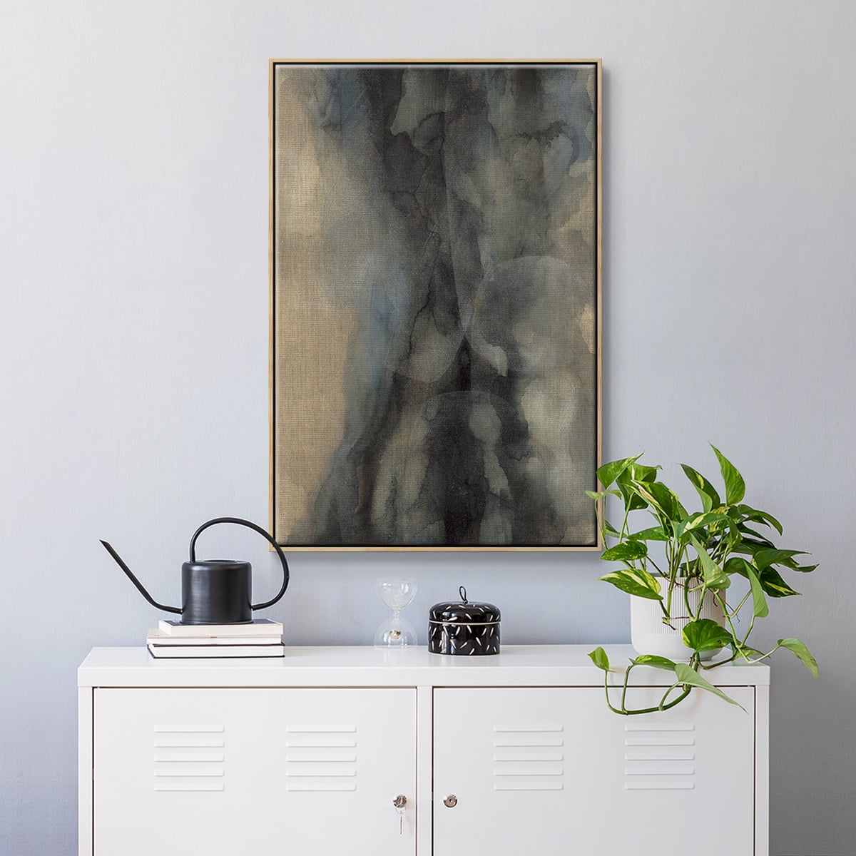 The Winter Framed Premium Gallery Wrapped Canvas - Ready to Hang - 17 x 25 - Natural Wood Floating Frame