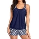 thumbnail image 1 of Gibobby Conjunto de traje de baño de bikini Trajes de baño Tankini de dos piezas T Back Blouson Swim Tops con pantalones cortos para niños Trajes de baño(Marina,CH), 1 of 4