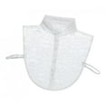thumbnail image 4 of Blusa con cuello de encaje falso para niñas, cuello de blusa desmontable, cuello Dicky con lazo Blanco, 4 of 9