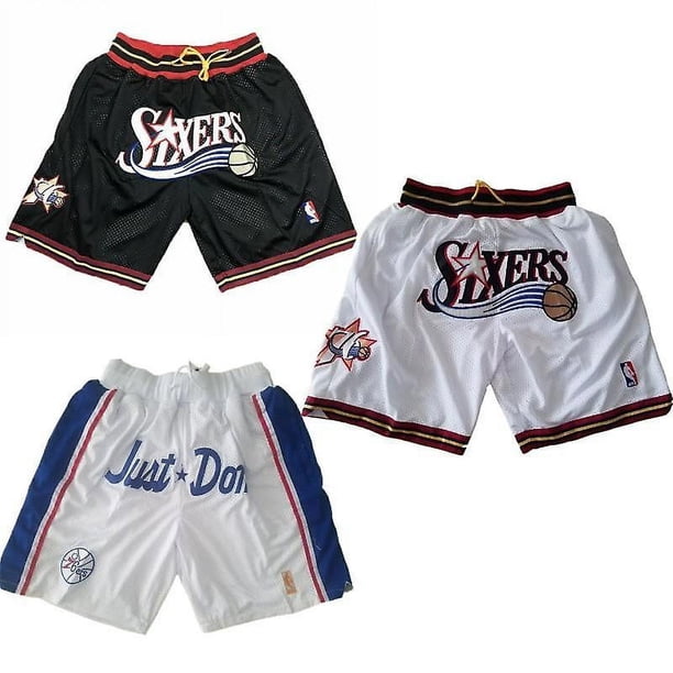 76ers Sixers Vintage Just Don Large Mesh Embroidered Basketball