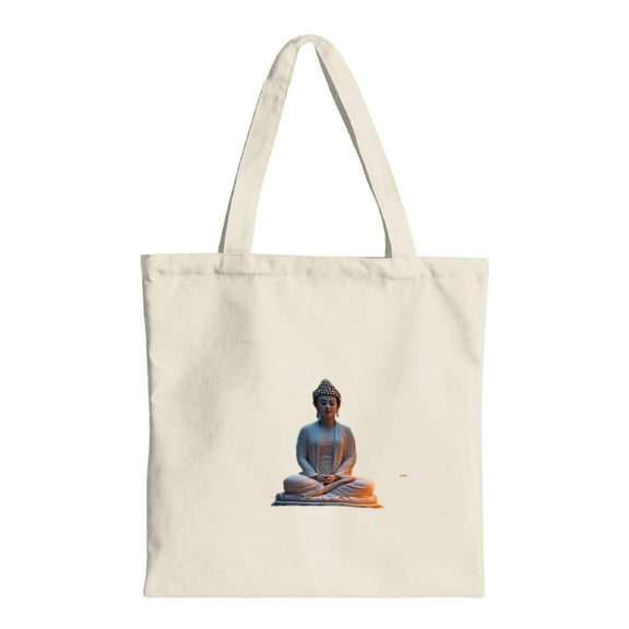 Stylish Canvas Tote Bag with Serene Design - Perfect Reusable Shopping Bag for Travel Parties & Everyday Use