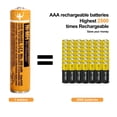 thumbnail image 2 of Batería recargable Ni-MH AAA 1,2 V 550 mAh, paquete de 8, 2 of 7