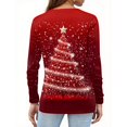 thumbnail image 4 of NMMUED Womens Christmas Shirts Holiday Outfits for Women Womens Blouses Christmas Gifts for Women T Shirts for Women Loose Fit Christmas Womens Clothing Womens Shirts Dressy Casual Red L, 4 of 5