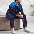 thumbnail image 7 of Hirioo Spooky Halloween Night Scene for Men's Pajama Sets 2 Piece Pjs Men's Long-Sleeved Pajama Set Button Down Sleepwear,S-XXL-X-Large, 7 of 7