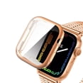 thumbnail image 2 of Apple Watch 41mm Series 7 Hybrid TPU All Around Protective Rubber Soft Flexible Silicone HD Clear Ultra-Thin Fit iWatch Series 7 (41mm) [ Rose Gold ], 2 of 9