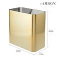 thumbnail image 4 of mDesign 2 Piece Plastic Bathroom Set, Bowl Brush and Trash Can - Brass, 4 of 9