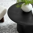 thumbnail image 7 of Coffee Sofa Side End Table, round, Black, Wood, Living Room Lounge Cafe Lobby Hospitality Restaurant, Modern Contemporary, HB37692, 7 of 7