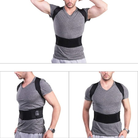 Back Brace Posture Corrector | Best Fully Adjustable Support Brace | Improves Posture and Provides Lumbar Support | For Lower and Upper Back Pain | Men and Women