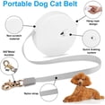 thumbnail image 3 of Retractable Dog Leash for Small Dogs and Cats up to 11 lbs with 6.5ft Tensile Strength Nylon Tape, Hands Free, Mini Portable Walking Leash with Wrist Strap, One Hand Brake, Tangle Free, 3 of 5