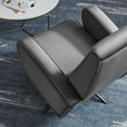 thumbnail image 3 of Armchair Swivel Accent Chair, Grey Gray, Velvet, Modern Contemporary, Living Lounge Cafe Room Hotel Lobby Hospitality, 3 of 8