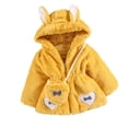 thumbnail image 2 of Hicidod Baby Fleece Jacket Girls Winter Coat Faux Fur Fleece Coats Bunny Ear Hooded Coat With Bag Thick Zipper Outerwear, 2 of 4