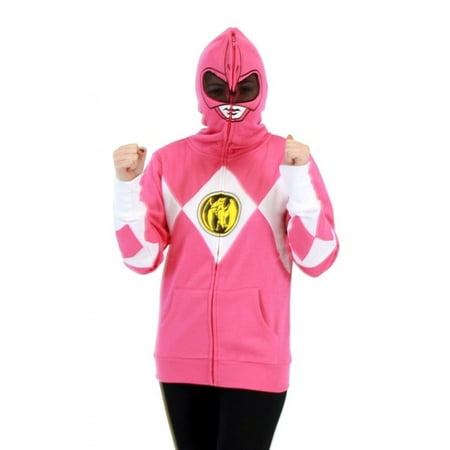 Power Rangers I Am Pink Ranger Full Zip Costume Hoodie Sweatshirt