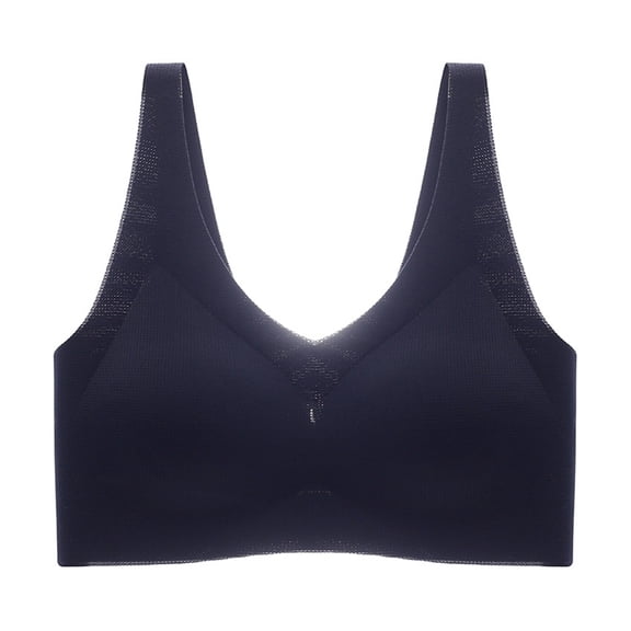 Vedolay Bra Women's Full Coverage High Impact Wirefree Workout Non Padded Sports Bra Bounce Control,Black XXL