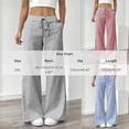 thumbnail image 2 of Gytharion Women's Striped Wide Leg Pants Cotton Linen Drawstring Elastic Waist Pants Straight Leg Loose Casual Trousers with Pockets 2026, 2 of 8